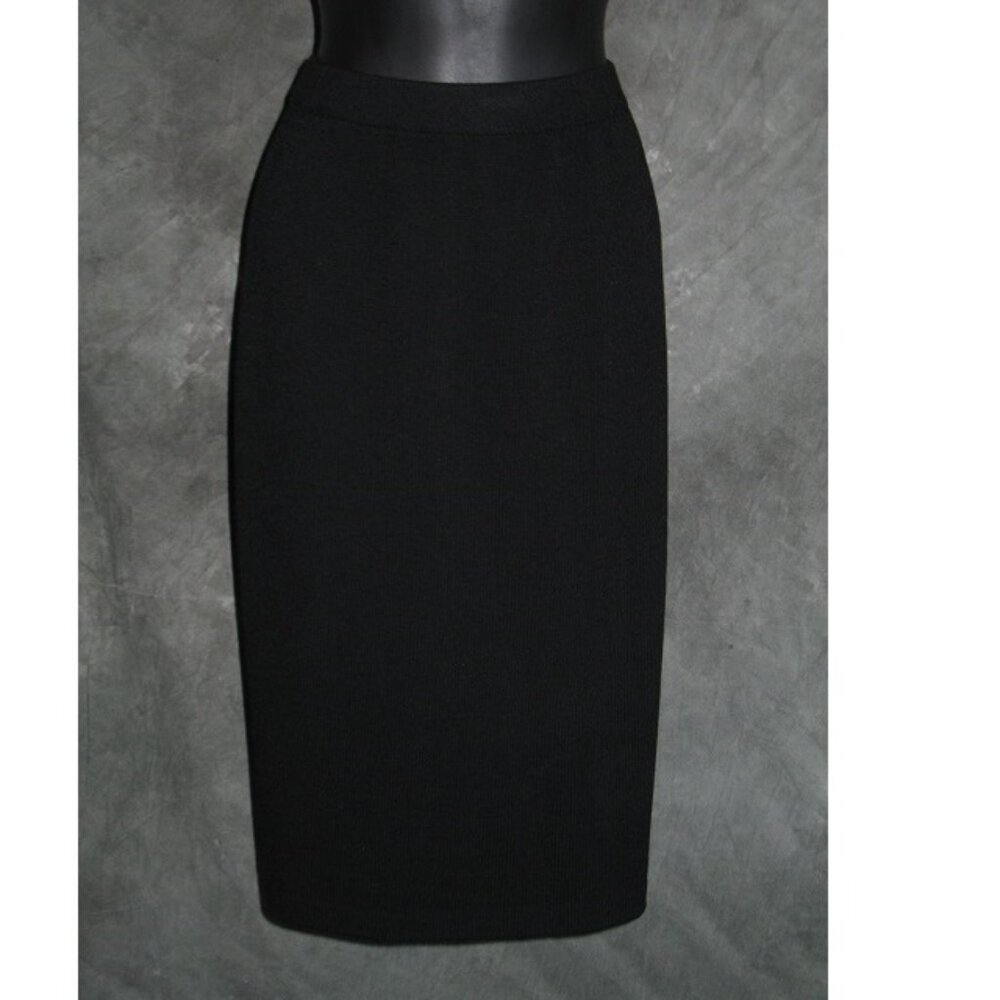 BEAUTIFUL st john knit black silver shimmer embellished evening skirt suit 8 - Picture 9 of 10